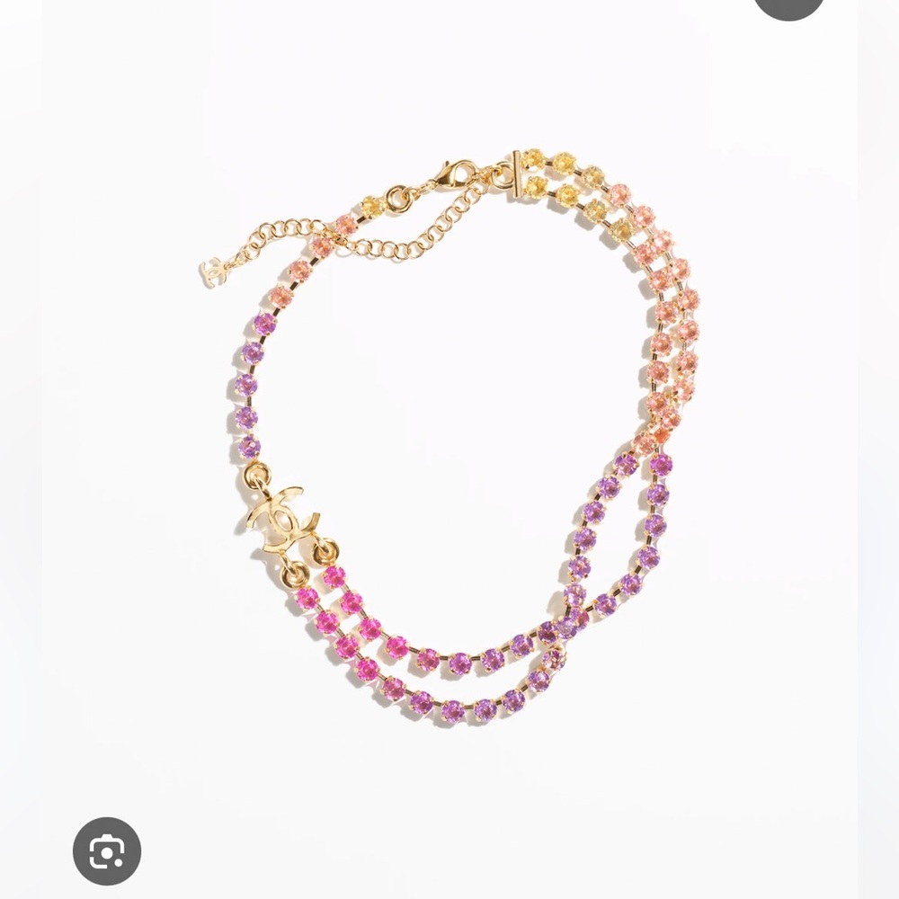 Chanel Pastel Color Crystal Choker
